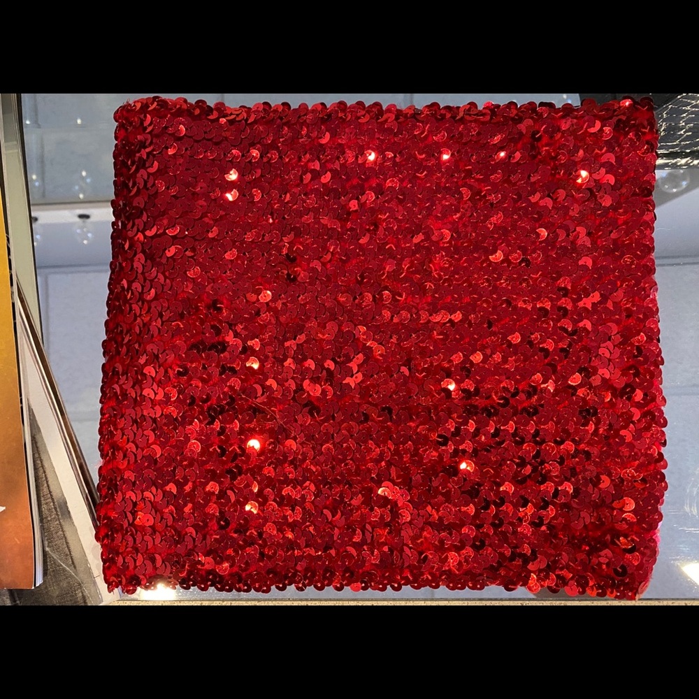 Red Sequin Tube Top